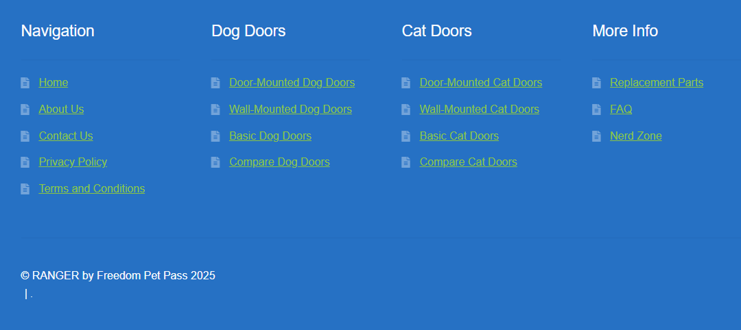 What the old footer used to look like